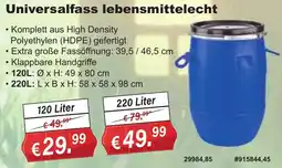 Stabilo Fachmarkt Universalfass lebensmittelecht Angebot