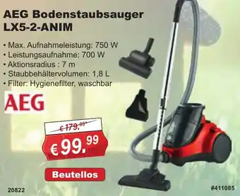 Stabilo Fachmarkt AEG Bodenstaubsauger LX5-2-ANIM Angebot