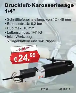 Stabilo Fachmarkt Druckluft-Karosseriesäge 1/4" Angebot