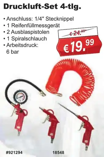 Stabilo Fachmarkt Druckluft-Set 4-tlg. Angebot