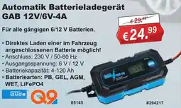 Stabilo Fachmarkt Güde Automatik Batterieladegerät GAB 12V/6V-4A Angebot