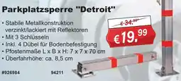Stabilo Fachmarkt Parkplatzsperre "Detroit" Angebot