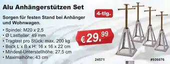 Stabilo Fachmarkt Alu Anhängerstützen Set Angebot