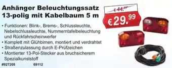Stabilo Fachmarkt Anhänger Beleuchtungssatz 13-polig mit Kabelbaum 5 m Angebot
