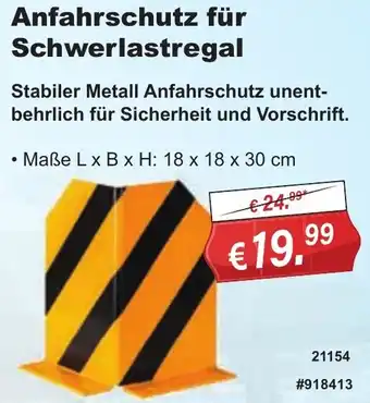 Stabilo Fachmarkt Anfahrschutz für Schwerlastregal Angebot