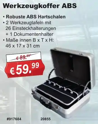 Stabilo Fachmarkt Werkzeugkoffer ABS Angebot