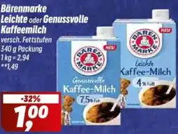 Simmel Bärenmarke Leichte oder Genussvolle Kaffeemilch Angebot