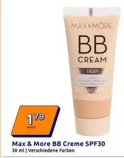 Action Max & more bb creme spf30 Angebot