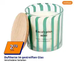 Action Home experience duftkerze im gestreiften glas Angebot