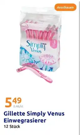 Action Gillette simply venus einwegrasierer Angebot