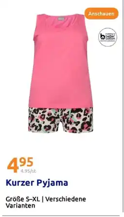 Action Kurzer pyjama Angebot