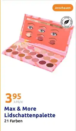 Action Max & more lidschattenpalette Angebot