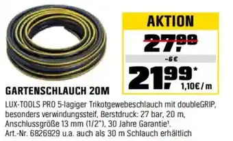OBI LUX-TOOLS GARTENSCHLAUCH 20M Angebot