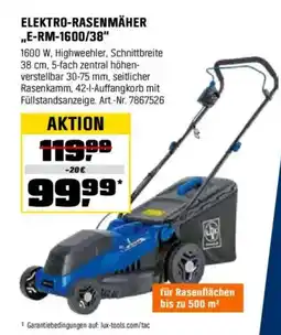 OBI LUX-TOOLS ELEKTRO-RASENMÄHER „E-RM-1600/38" Angebot