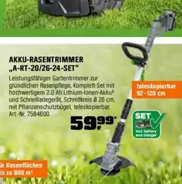 OBI LUX-TOOLS AKKU-RASENTRIMMER ,,A-RT-20/26-24-SET" Angebot