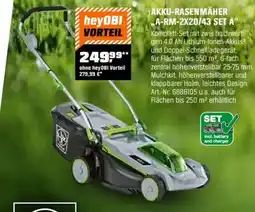OBI LUX-TOOLS AKKU-RASENMÄHER A-RM-2X20/43 SET A" Angebot