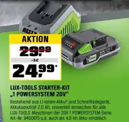 OBI LUX-TOOLS STARTER-KIT ,,1 POWERSYSTEM 20V" Angebot