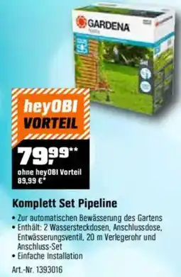 OBI GARDENA Komplett Set Pipeline Angebot