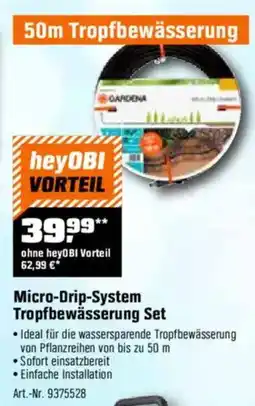 OBI GARDENA Micro-Drip-System Tropfbewässerung Set Angebot