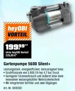 OBI GARDENA Gartenpumpe 5600 Silent+ Angebot