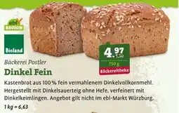 Ebl Naturkost Bäckerei Postler Dinkel Fein Angebot