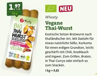 Ebl Naturkost Wheaty Vegane Thai-Wurst Angebot