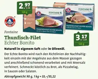 Ebl Naturkost Fontaine Thunfisch-Filet Echter Bonito Angebot