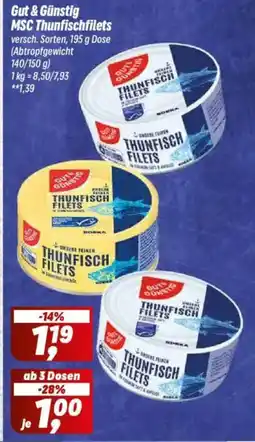 Simmel Gut &Günstig MSC Thunfischfilets Angebot