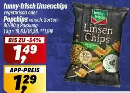 Simmel funny-frisch Linsenchips vegetarisch oder Popchips Angebot