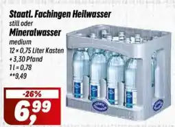 Simmel Staatl. Fachingen Heilwasser still oder Mineralwasser medium Angebot
