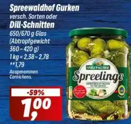 Simmel Spreewaldhof Gurken oder Dill-Schnitten Angebot