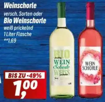 Simmel Weinschorleoder oder Bio Weinschorle Angebot