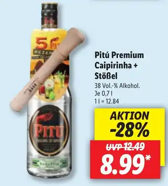 Lidl Pitú Premium Caipirinha + Stößel 0,7L Angebot