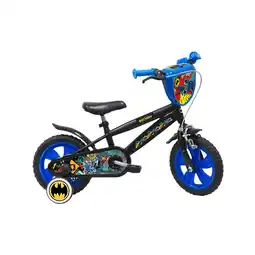 Netto Marken-Discount TPFSports DC Batman Kinderfahrrad - Jungen - 12 Zoll - Rücktritt + Handbremse- Schwarz Angebot