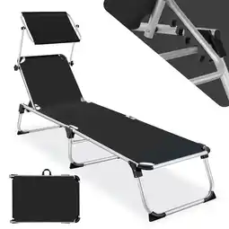 Netto Marken-Discount tectake Sonnenliege, klappbar, 6-fach verstellbare Rückenlehne, 217 x 60,5 x 72 cm Angebot