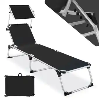 Netto Marken-Discount tectake Sonnenliege, klappbar, 6-fach verstellbare Rückenlehne, 217 x 60,5 x 72 cm Angebot