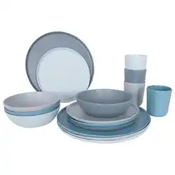 Netto Marken-Discount BO-CAMP Melamin Geschirr Set Molvadite Camping Essgeschirr Reise Picknick Teller Angebot