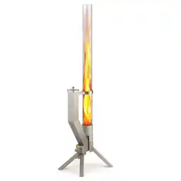 Netto Marken-Discount GARDENFLARE Feuerrohr – elegante Edelstahl Feuersäule und Pelletfackel - silber Angebot
