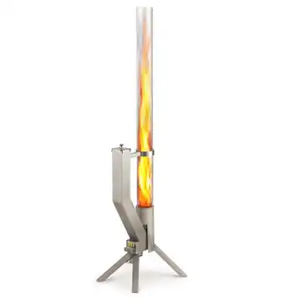 Netto Marken-Discount GARDENFLARE Feuerrohr – elegante Edelstahl Feuersäule und Pelletfackel - silber Angebot