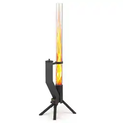 Netto Marken-Discount GARDENFLARE Feuerrohr – elegante Edelstahl Feuersäule und Pelletfackel - schwarz Angebot