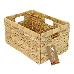 Netto Marken-Discount HMF Aufbewahrungskorb, Korb geflochten aus Wasserhyazinthe, passend für Billy, 35 x 25 x 20 cm Angebot