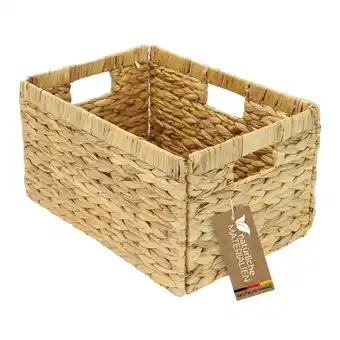 Netto Marken-Discount HMF Aufbewahrungskorb, Korb geflochten aus Wasserhyazinthe, passend für Billy, 35 x 25 x 20 cm Angebot