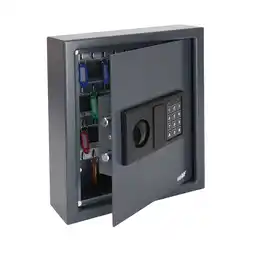 Netto Marken-Discount HMF 2048-11 Schlüsseltresor mit Zahlenschloss, 48 Haken, 36 x 30 x 10 cm, Anthrazit Angebot