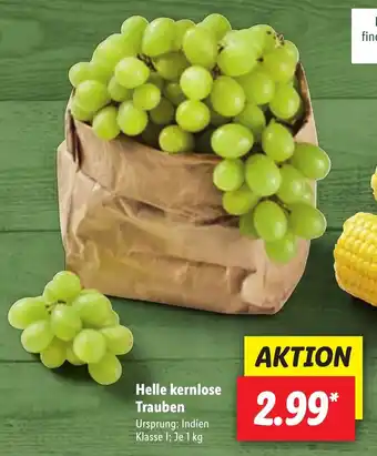 Lidl Helle, kernlose Trauben 1kg Angebot