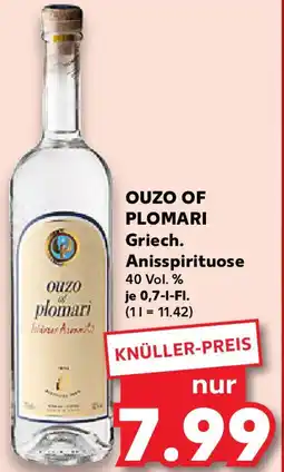 Kaufland OUZO OF PLOMARI Griech. Anisspirituose Angebot