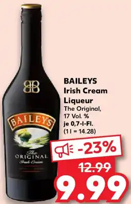Kaufland BAILEYS Irish Cream Liqueur Angebot