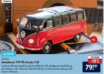 Aldi Nord Schuco Modellauto VW Tib Samba 1:18 Angebot