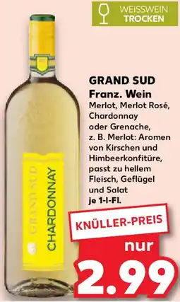 Kaufland GRAND SUD Franz. Wein Angebot