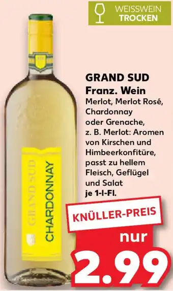 Kaufland GRAND SUD Franz. Wein Angebot