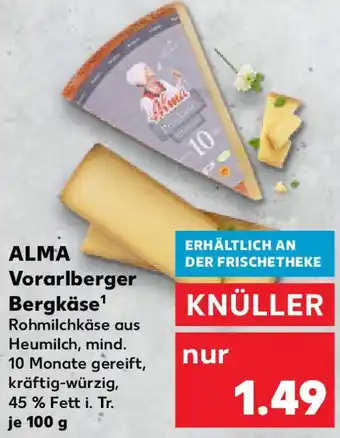 Kaufland ALMA Vorarlberger Bergkäse Angebot